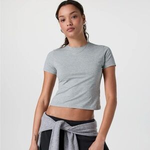 Vuori Lightweight Heather Gray Baby Tee